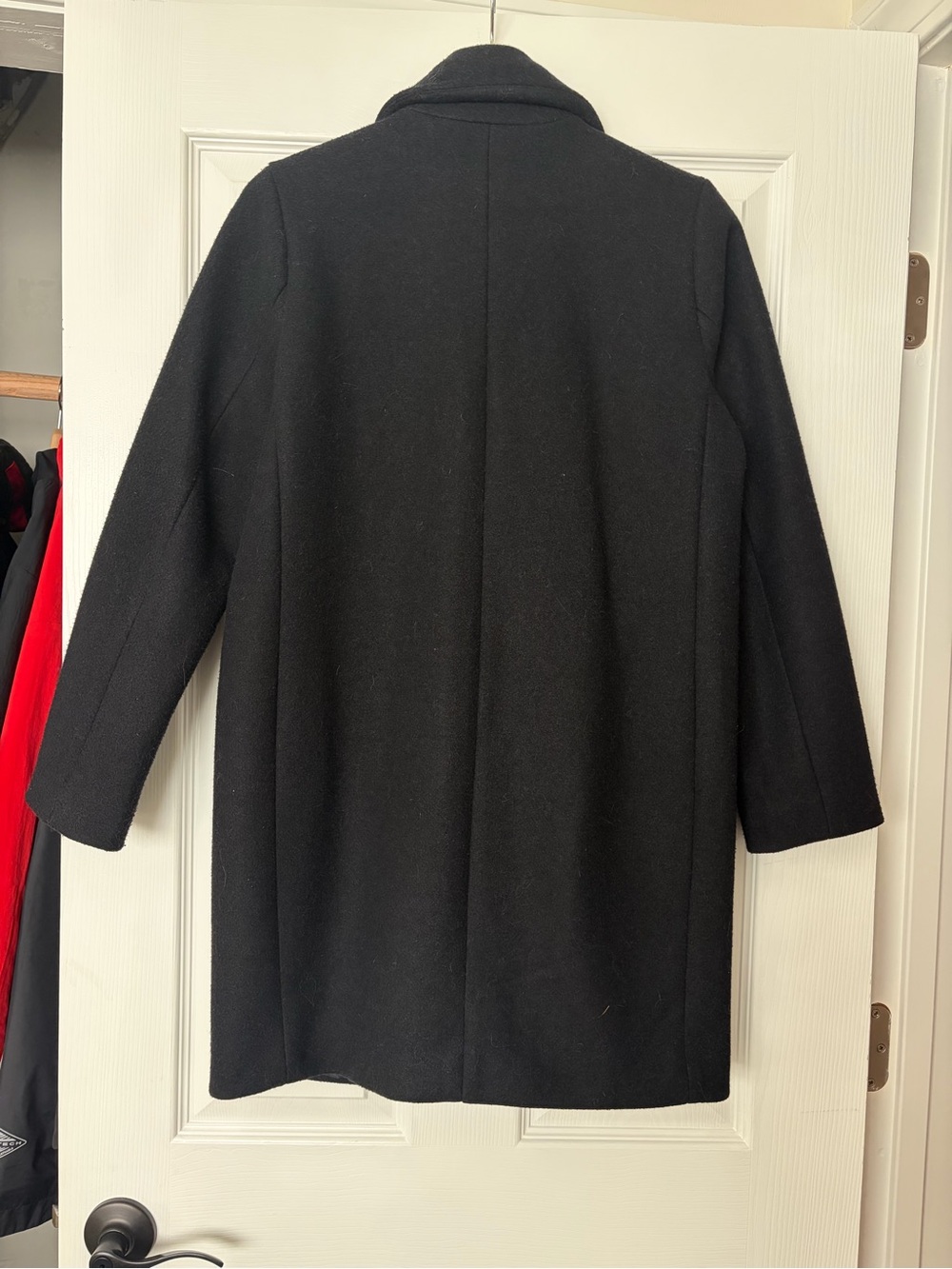 GAP Women’s Wool-Blend Black Single-Breasted Pea Coat, XS Petite - Picture 3 of 3
